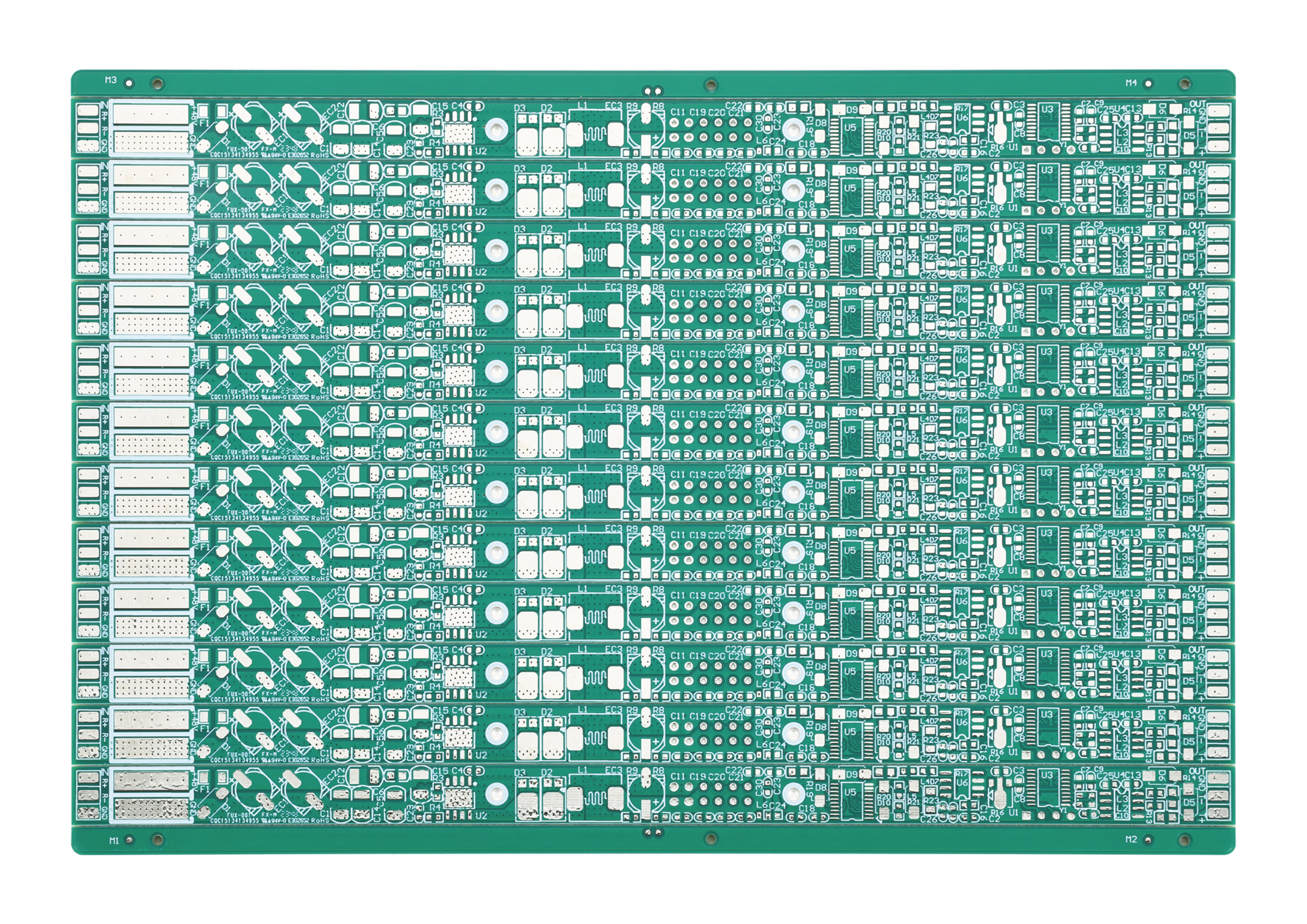 Small Appliance Lighting Motherboard FR-4 2-layer with green solder mask